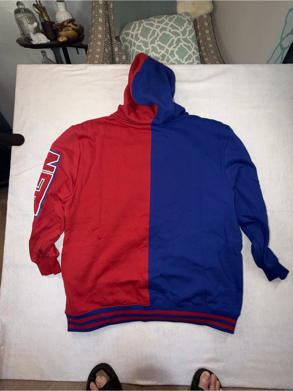 New Jersey Nets Mitchell & Ness NBA Two tone hoodie NWT - Picture 3 of 8